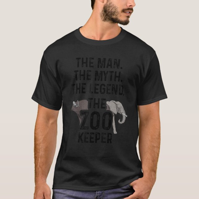 Camiseta O Homem O Mito O Amante de os animais Do Zoo (Frente)