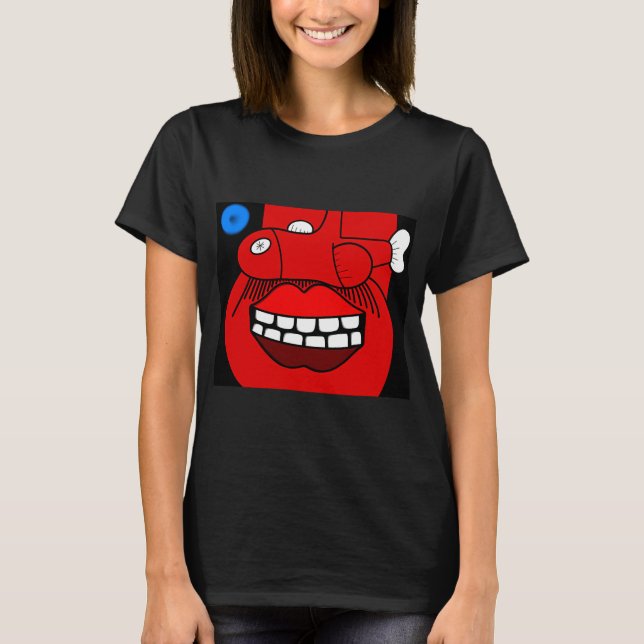 Camiseta O homem peixe com bigode 1 (Frente)