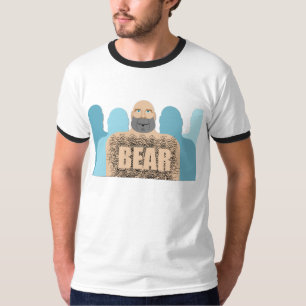 Camiseta O homem peludo artístico de SlipperyJoe urso gay 