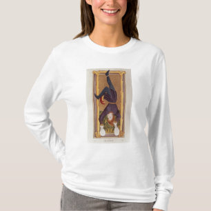 Camiseta O homem pendurado, cartão de tarot, francês