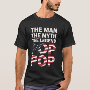 Camiseta O Homem Pop O Mito A Lenda Bandeira Americana do P