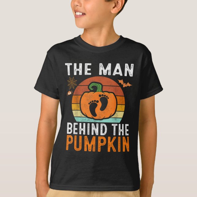Camiseta O Homem Por Trás Da Ann De Gravidez No Halloween D (Frente)