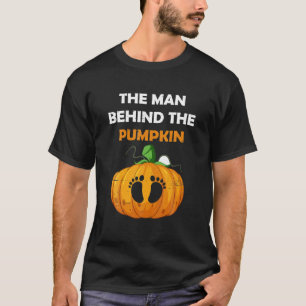 Camiseta O Homem Por Trás Da Pumpkin Grávida No Dia Das Bru