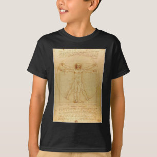 Camiseta O Homem Vitruviano de Da Vinci