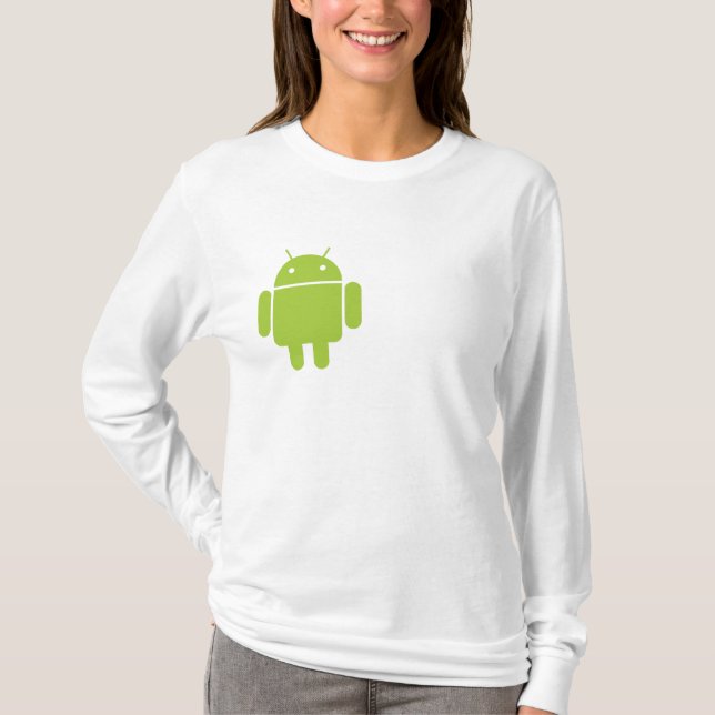 Camiseta O Hoodie cabido das senhoras do Android (Frente)
