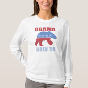 Camiseta O Hoodie das mulheres do urso polar de Obama Biden