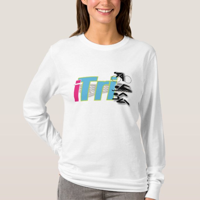 Camiseta o Hoody da mulher do iTri - personalizado (Frente)