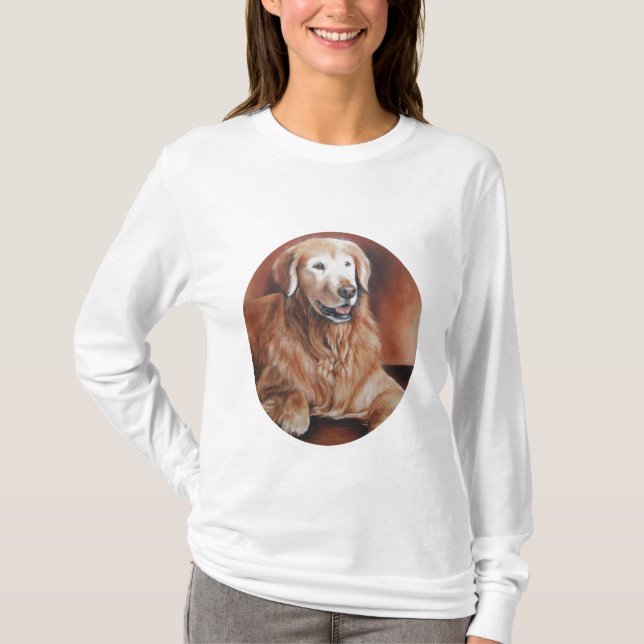 Camiseta O Hoody das mulheres do golden retriever (Frente)