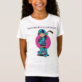 Camiseta O hóquei bonito das meninas ostenta o t-shirt
