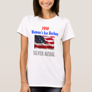Camiseta O hóquei em gelo de 2010 mulheres dos EUA -
