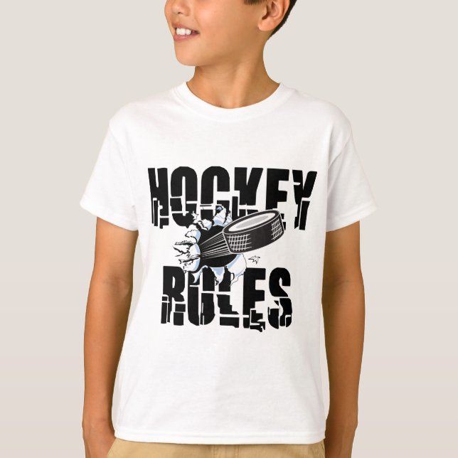 Camiseta O hóquei ordena miúdos (Frente)