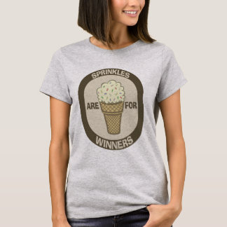 Camiseta O humor do t-shirt, Sprinkles é para vencedores