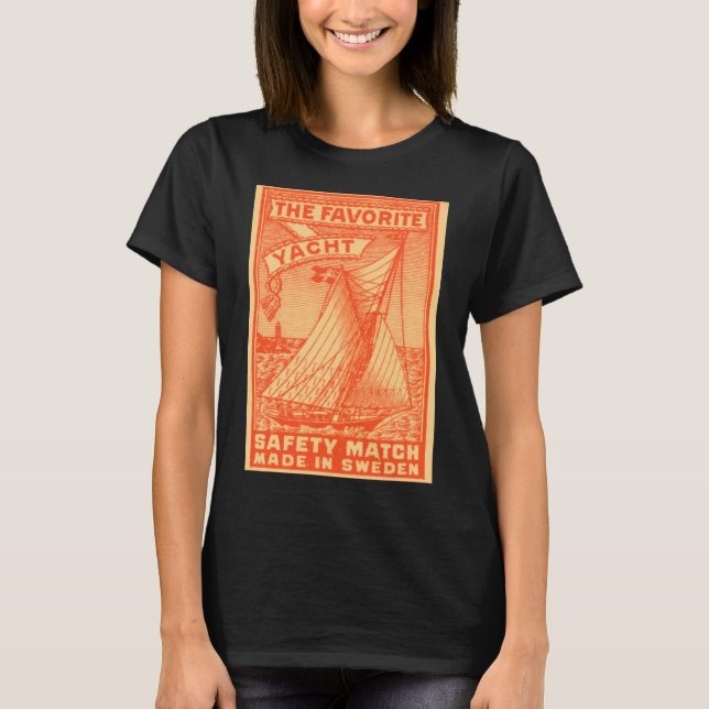 Camiseta O Iate, design Vintage Matchbox (Frente)