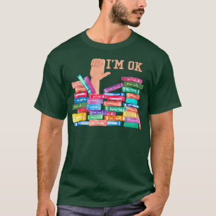 Camiseta O IM está louco por livros, amante de livros e liv