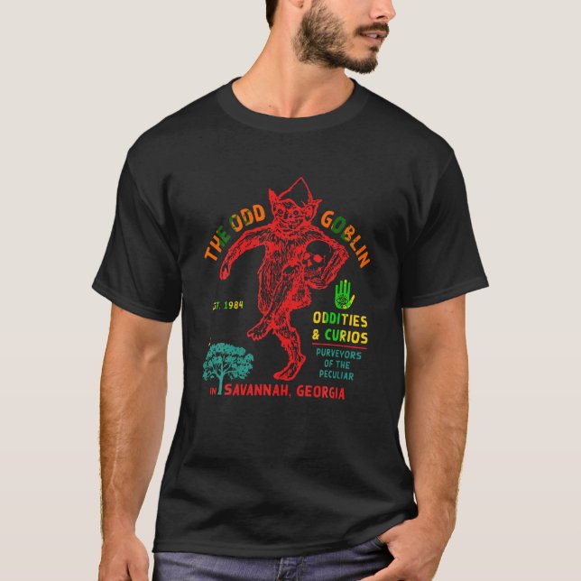 Camiseta O Ímpar Goblin Est 1984 Odities Curios Purveyors (Frente)