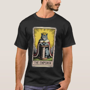 Camiseta O Imperador Tarot Carta Posto de Arranhar Gato Mís