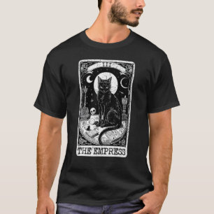 Camiseta O Imperatriz Tarot Carta Gato Preto Vintage Arcano