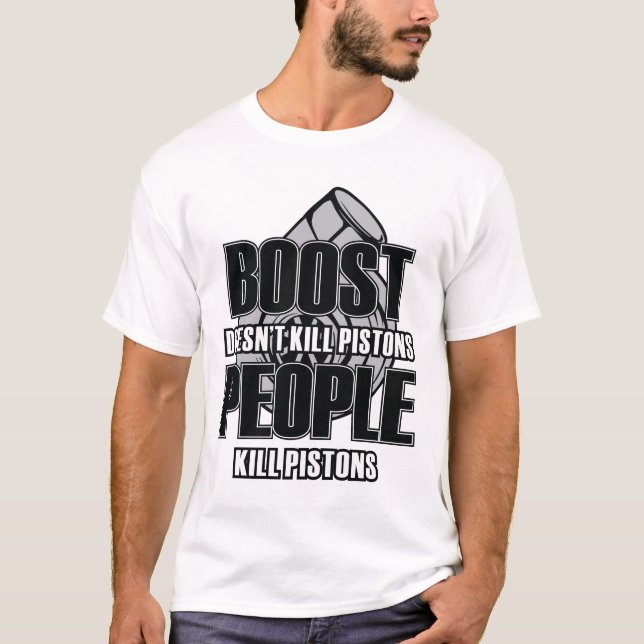 Camiseta O IMPULSO não mata os pistões (Frente)