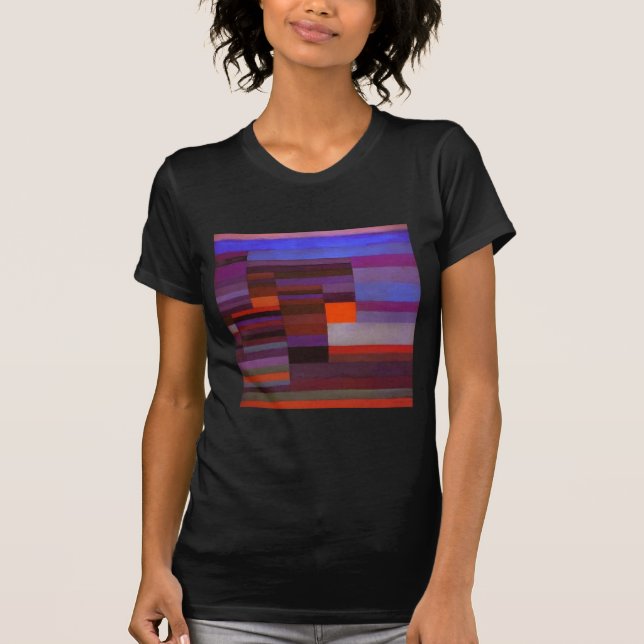 Camiseta O Incêndio De Paul Klee À Noite Na Abstrato Bela A (Frente)