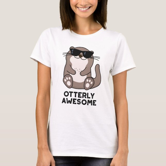 Camiseta O Incrível Funny Animal Otter Pun (Frente)