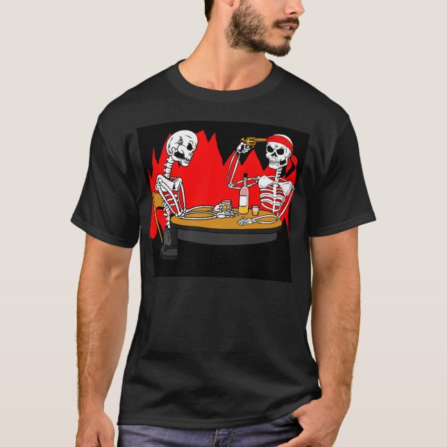Camiseta O inferno é para os esqueletos (Frente)