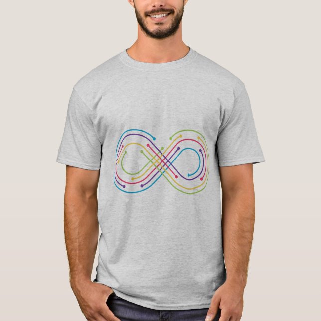Camiseta O infinito arco-íris pode simbolizar qualquer cois (Frente)