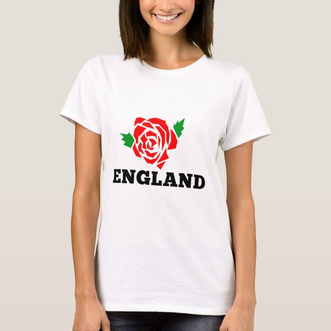 Camiseta O inglês de Inglaterra do rugby aumentou (Frente)