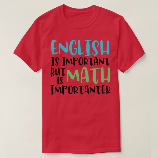 Camiseta O Inglês É Importante, Mas A Matemática É Muito En (Frente do Design)
