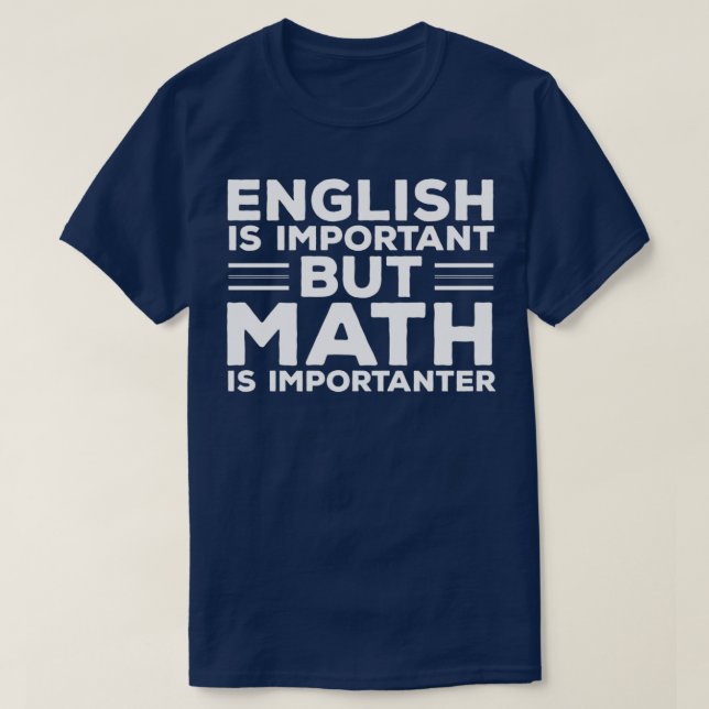Camiseta O Inglês É Importante, Mas A Matemática É Muito En (Frente do Design)