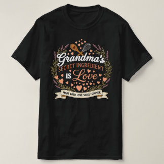 Camiseta O Ingrediente Secreto da Vovó é Amor | Vovó Fofa