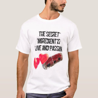 Camiseta O ingrediente secreto é amor e PASSION