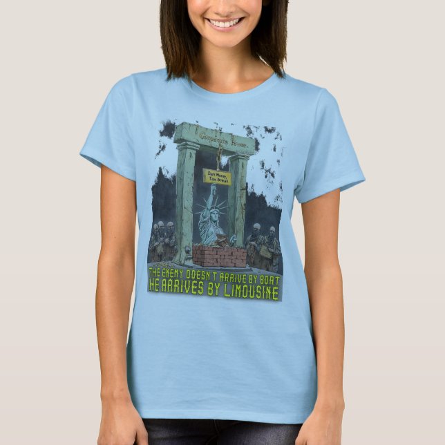 Camiseta O inimigo não chega de barco (Frente)