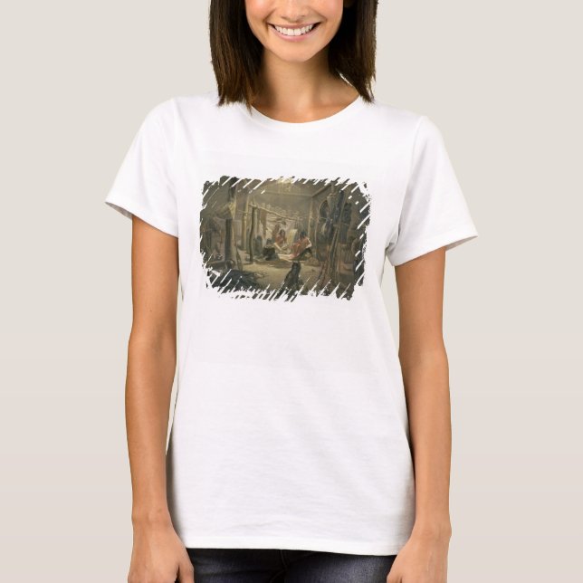 Camiseta O interior da cabana de um chefe mandão, prato 1 (Frente)