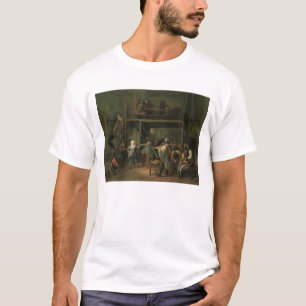 Camiseta O interior de uma taberna com um casal que dança a