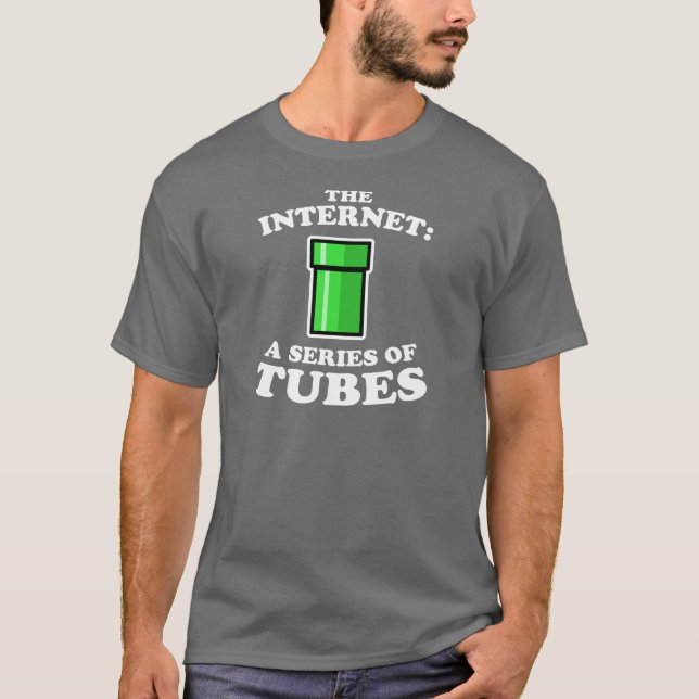Camiseta o Internet - ele? s um a série de tubos - ted (Frente)