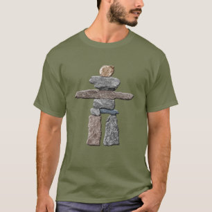 Camiseta O Inuit de Inukshuk apedreja o t-shirt do nativo