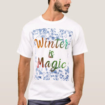 O Inverno é Mágico - Moldura Floral Gelada