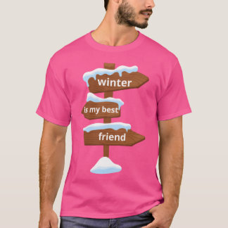 Camiseta O inverno é o meu melhor amizade Unise e crianças