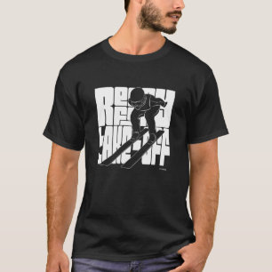 CAMISETA O INVERNO ESPORTA O ESQUI NORDIC PRONTO PARA A TOM