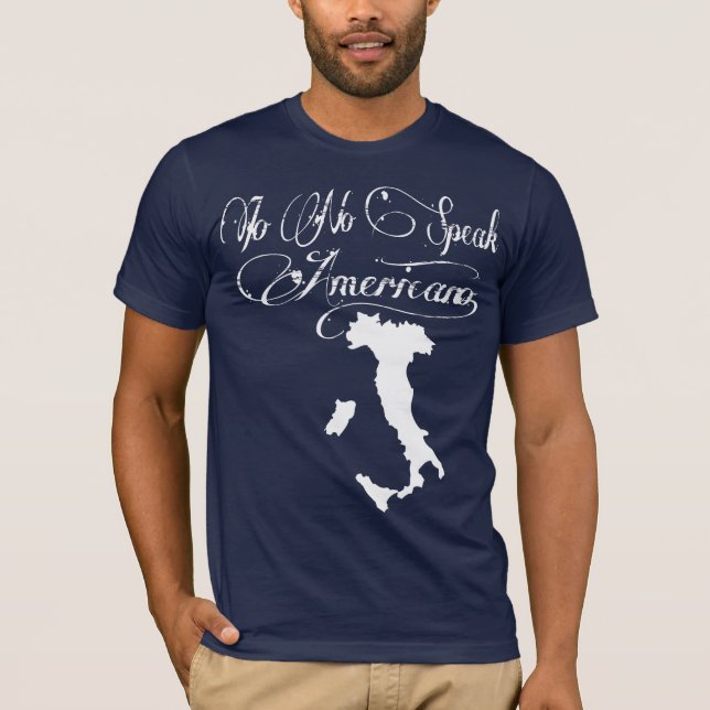 CAMISETA O IO NENHUM FALA AMERICANO SONO ITALIANO GIOVANNI (Frente)