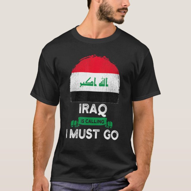 Camiseta O Iraque Está Chamando Eu Devo Ir Raízes do Patrim (Frente)