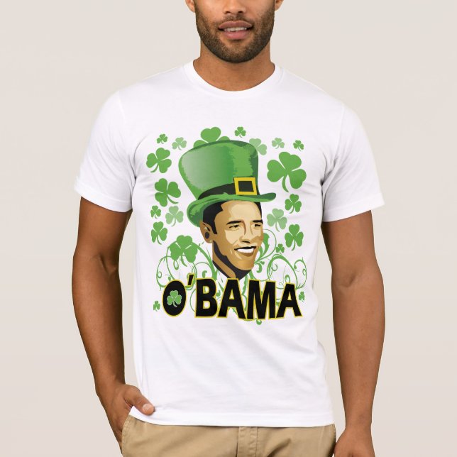 Camiseta O irlandês O'Bama de St Patrick (Frente)