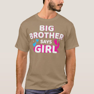 Camiseta O irmão diz que a garota que faz parte do bebê
