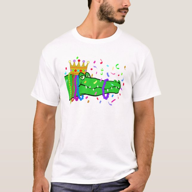 Camiseta O jacaré perla o carnaval (Frente)