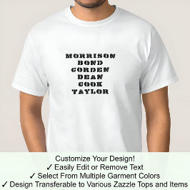 Camiseta O James Tee Personalizado Nome Personalizado 04B