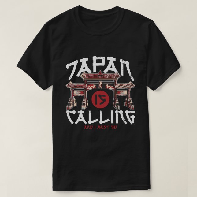 Camiseta O Japão Está Ligando E Eu Preciso Ir, Férias Engra (Frente do Design)