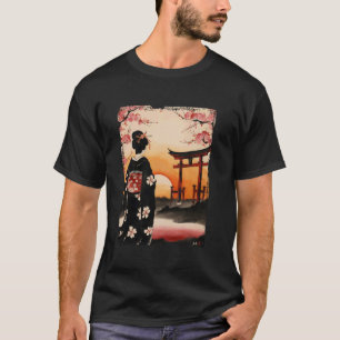 Camiseta O Japão Tradicional Considerou Arte em Sumi Ink Ge