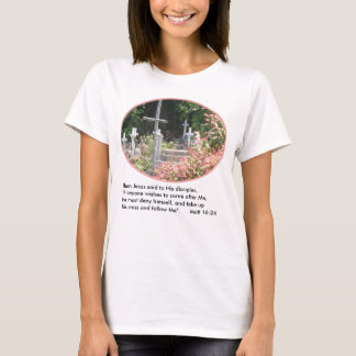 Camiseta O jardim cruza o t-shirt w/Verse das mulheres
