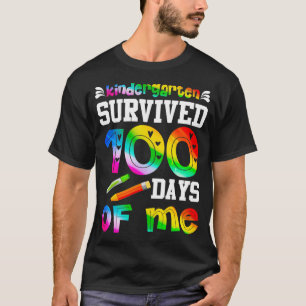 Camiseta O jardim de infância sobreviveu a 100 dias de mim1