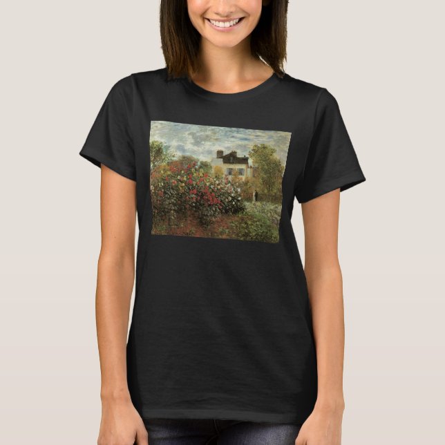 Camiseta O Jardim de Monet em Argenteuil de Claude Monet (Frente)